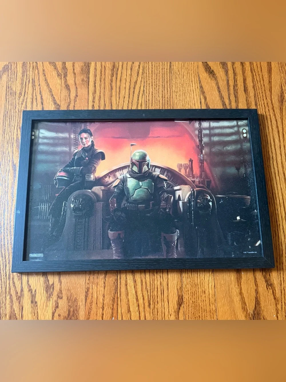 Star Wars The Book of Boba Fett Throne Scene Framed Art
